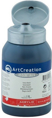 

Talens Acrylic Color Jar(Set of 1, Ivory Black)