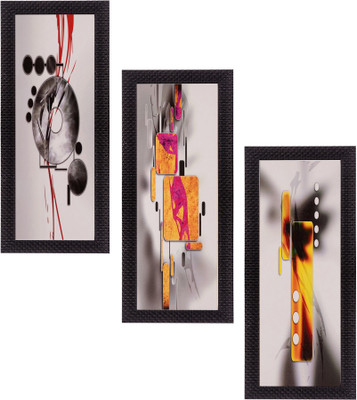 eCraftIndia Set of 3 Decorative Canvas 16 inch x 7 inch Painting(With Frame, Pack of 3)