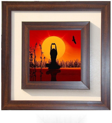 

Lila Painting DVL- M-1118 With Wooden Frame Canvas Art(15 inch X 15 inch)