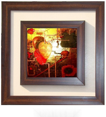 

Lila Painting DVL- L- 295 With Wooden Frame Canvas Art(18 inch X 18 inch)