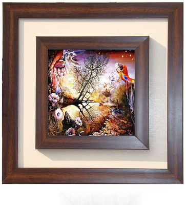 

Lila Painting DVL- M- 490 With Wooden Frame Canvas Art(15 inch X 15 inch)