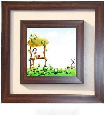 

Lila Painting DVL- M- 440 With Wooden Frame Canvas Art(15 inch X 15 inch)