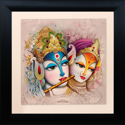 71% OFF on SAF Radha Krishna Canvas Painting(12 inch x 12 inch)