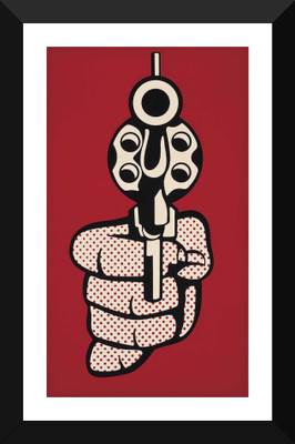 

Tallenge - Roy Lichtenstein - Pistol - Framed A3 Size Poster Paper Print(17 inch X 12 inch, Framed)