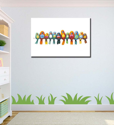 

Tallenge Art For Kids Room Décor - Birds On A Wire - PG - A3 Size Rolled Poster Paper Print(16.5 inch X 11.7 inch, Rolled)