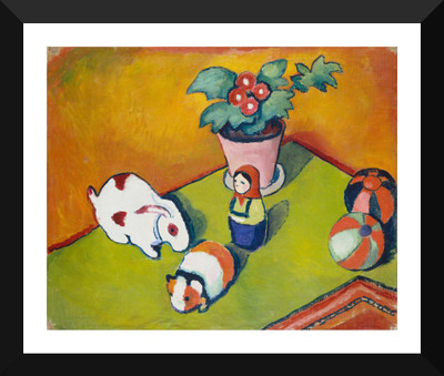

Tallenge - August Macke - Little Walter's Toys - Framed A3 Size Poster Paper Print(17 inch X 12 inch, Framed)