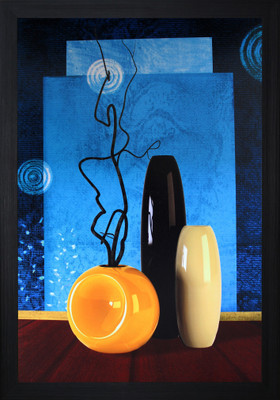 saf Textured Print with UV Canvas 20 inch x 14 inch Painting(With Frame)