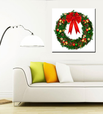 

Tallenge Christmas Collection - Christmas Wreath - Gallery Wrap Canvas Art(15 inch X 15 inch, Stretched)