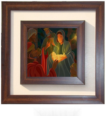 

Lila Painting DVL- L- 769 With Wooden Frame Canvas Art(18 inch X 18 inch)