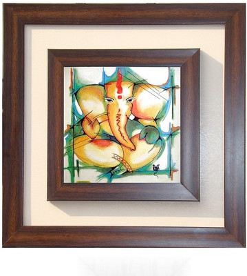 

Lila Painting DVL- S- 657 With Wooden Frame Canvas Art(12 inch X 12 inch)