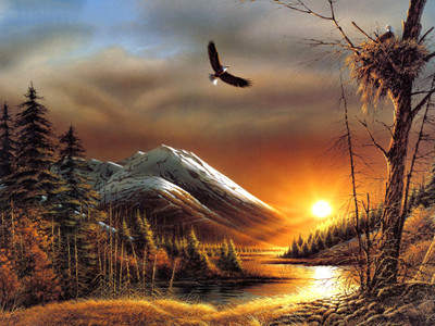 Elegance AWESOME BEAUTIFUL LANDSCAPE Canvas 22.5 inch x 30 inch Painting(Without Frame)