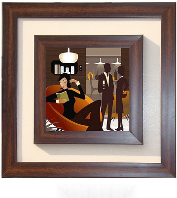 

Lila Painting DVL- L- 235 With Wooden Frame Canvas Art(18 inch X 18 inch)