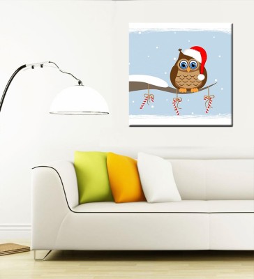 

Tallenge Christmas Collection - Christmas Owl - Gallery Wrap Canvas Art(15 inch X 15 inch, Stretched)