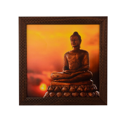 74 Off On Ecraftindia Meditating Buddha Satin Matt Texture Uv Canvas 12 Inch X 12 Inch Painting On Flipkart Paisawapas Com