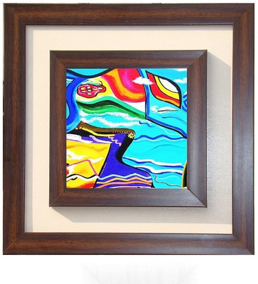 

Lila Painting DVL- M- 532 With Wooden Frame Canvas Art(15 inch X 15 inch)