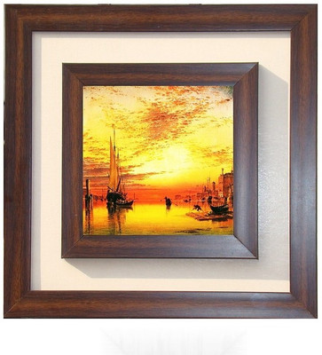 

Lila Painting DVL- M- 393 With Wooden Frame Canvas Art(15 inch X 15 inch)