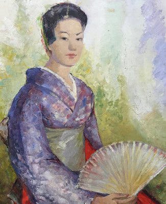 

Tallenge Portrait Of A Japanese Woman #2 - Large Size Unframed Digital Art Print On Photographic Paper(24 inch X 20 inch, Rolled)