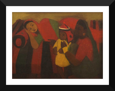 

Tallenge - Amrita Shergil - Resting c1940 - Framed A3 Size Poster Paper Print(17 inch X 12 inch, Framed)
