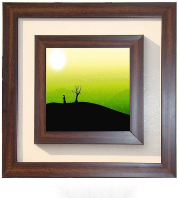 

Lila Painting DVL- S- 367 With Wooden Frame Canvas Art(12 inch X 12 inch)