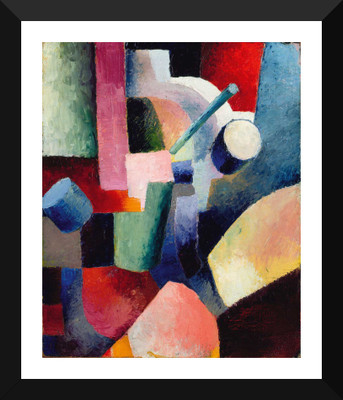 

Tallenge - August Macke - Colored Composition Of Forms - Framed A3 Size Poster Paper Print(17 inch X 12 inch, Framed)