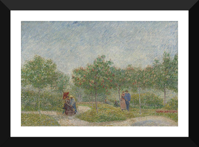 

Tallenge - Van Gogh - Garden with Courting Couples Square Saint-Pierre - Framed A3 Size Poster Paper Print(17 inch X 12 inch, Framed)