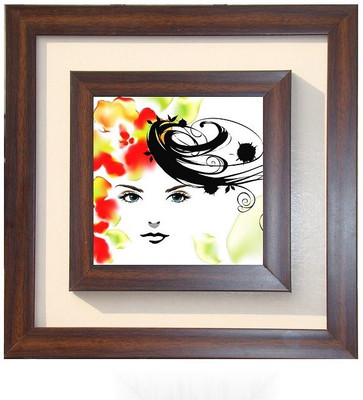 

Lila Painting DVL- L- 812 With Wooden Frame Canvas Art(18 inch X 18 inch)
