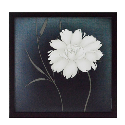eCraftIndia Flower Design Satin Matt Texture Canvas 10.5 inch x 10.5 inch Painting(With Frame)
