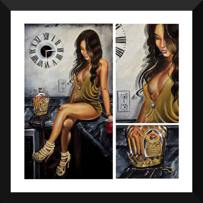 

Tallenge - Crown Royal Whiskey Girl - Bar Art - Framed A3 Size Poster Paper Print(17 inch X 12 inch, Framed)