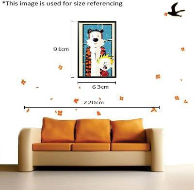 Paintcollar Calvin And Hobbes L Canvas Painting(36 inch x 24 inch) available at flipkart for Rs.8199