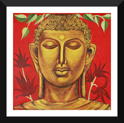 

Tallenge - Oil Divine Meditating Buddha - Framed A3 Size Poster Paper Print(17 inch X 12 inch, Framed)