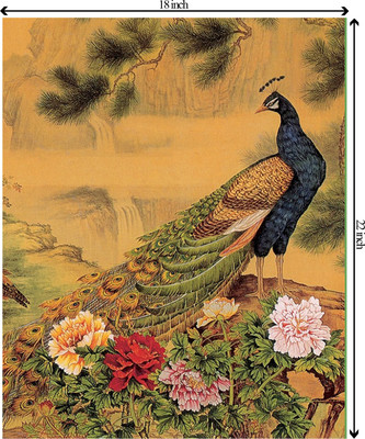 

Tied Ribbons The Bird unframed Cotton Medium Grain Canvas Roll (Set of 1)(Multicolor)