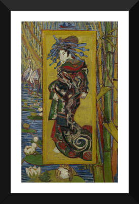 

Tallenge - Van Gogh - Courtesan (after Eisen) - Framed A3 Size Poster Paper Print(17 inch X 12 inch, Framed)