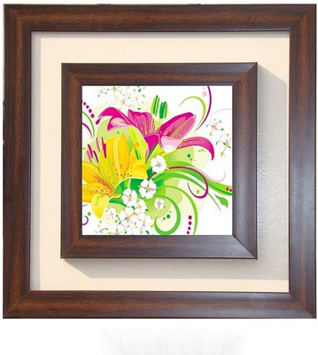 

Lila Painting DVL- M- 579 With Wooden Frame Canvas Art(15 inch X 15 inch)