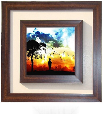 

Lila Painting DVL- S- 224 With Wooden Frame Canvas Art(12 inch X 12 inch)