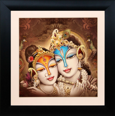 67% OFF on SAF Radha Krishna Canvas Painting(12 inch x 12 inch)