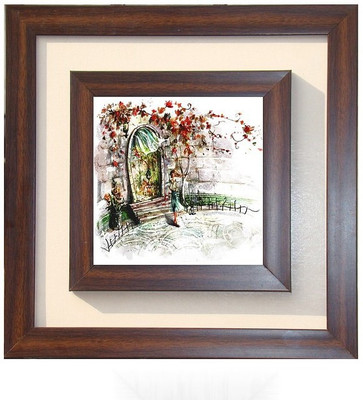 

Lila Painting DVL- S- 491 With Wooden Frame Canvas Art(12 inch X 12 inch)