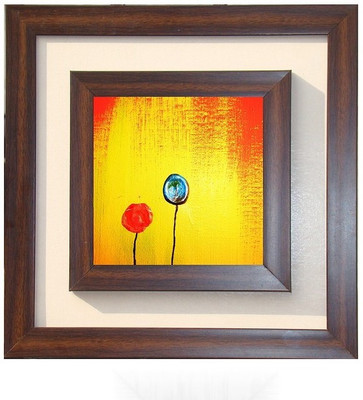 

Lila Painting DVL- S- 411 With Wooden Frame Canvas Art(12 inch X 12 inch)