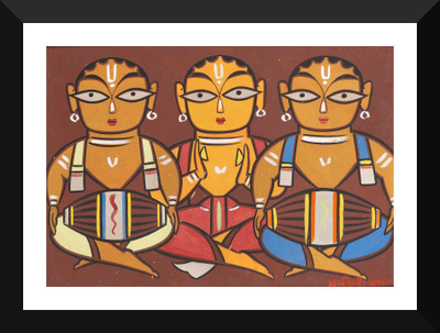 

Tallenge - Indian Art - Jamini Roy - 3 - Framed A3 Size Poster Paper Print(17 inch X 12 inch, Framed)
