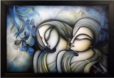 67% OFF on DivineCrafts Radha Krishna Love Moments Canvas Painting(12 inch  x 18 inch) on Flipkart | PaisaWapas.com