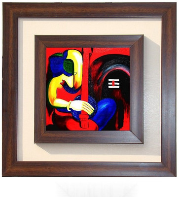 

Lila Painting DVL- L- 624 With Wooden Frame Canvas Art(18 inch X 18 inch)