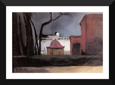 

Tallenge - Amrita Shergil - View From Majita Jouse - Framed A3 Size Poster Paper Print(17 inch X 12 inch, Framed)