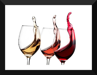 

Tallenge - White Rose Or Red Wine - Take Your Pick - Bar Art - Framed A3 Size Poster Paper Print(17 inch X 12 inch, Framed)