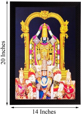 eCraftIndia Lord Balaji Canvas 20 Inch x 14 Inch Painting(With Frame)