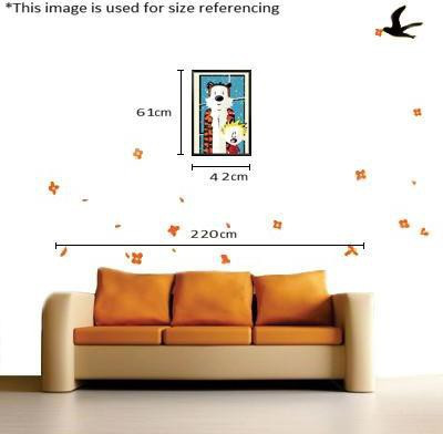 Paintcollar Calvin And Hobbes M Canvas Painting(24 inch x 18 inch) available at flipkart for Rs.5499
