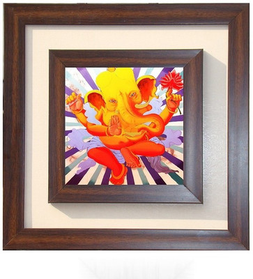 

Lila Painting DVL- S- 660 With Wooden Frame Canvas Art(12 inch X 12 inch)