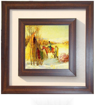 

Lila Painting DVL- S-1015 With Wooden Frame Canvas Art(12 inch X 12 inch)