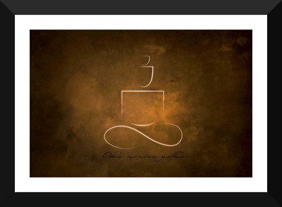 

Tallenge - Modern Art - Minimalist Buddha - Framed A3 Size Poster Paper Print(17 inch X 12 inch, Framed)