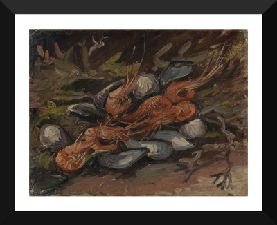 

Tallenge - Van Gogh - Prawns and Mussels - Framed A3 Size Poster Paper Print(17 inch X 12 inch, Framed)