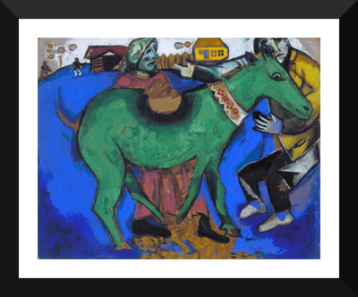 

Tallenge - Marc Chagall - The Green Donkey - Framed A3 Size Poster Paper Print(17 inch X 12 inch, Framed)