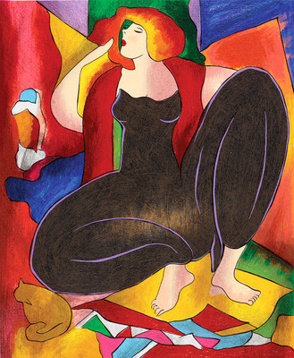 Elegance AWESOME BEAUTIFUL FIGURATIVE Canvas 32 inch x 26.25 inch Painting(Without Frame)